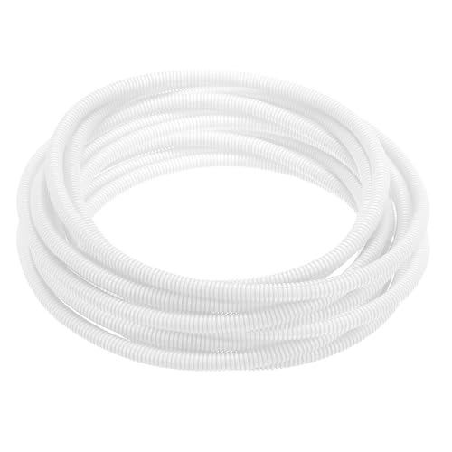 MECCANIXITY Plastic Split Wire Loom Tubing 1/2"(12mm) ID 50FT(15m), White - color: White, size: 1/2"(12mm) ID x 50FT(15m)