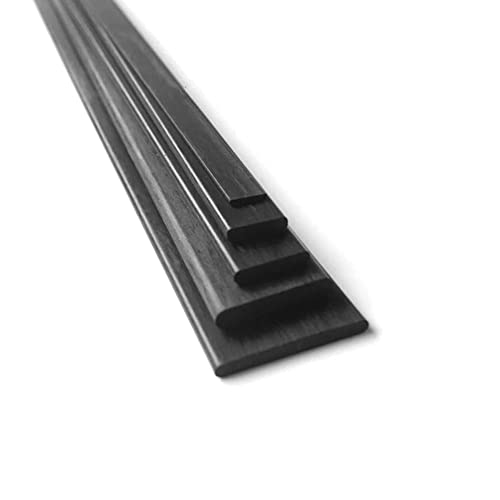 Carbon Fiber Board: Length: 500mm, Thickness: 1mm, Width: 4mm; (20 PCS)