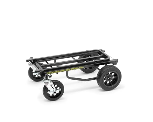 Rock-N-Roller R12STEALTH (All Terrain Stealth) 8-in-1 Folding Multi-Cart/Hand Truck/Dolly/Platform Cart/34" to 52" Telescoping Frame/500 lbs. Load Capacity, Black - style: R12STEALTH