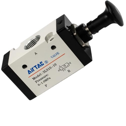 Push-Pull Valve AirTAC 3L310-10 3/8" NPT 3/2 Way Hand Lever 2 Position 3 Way Pneumatic Air Manual Control Direct Acting Type 0-145 PSI - size: 3/8 NPT, style: 3/2 way