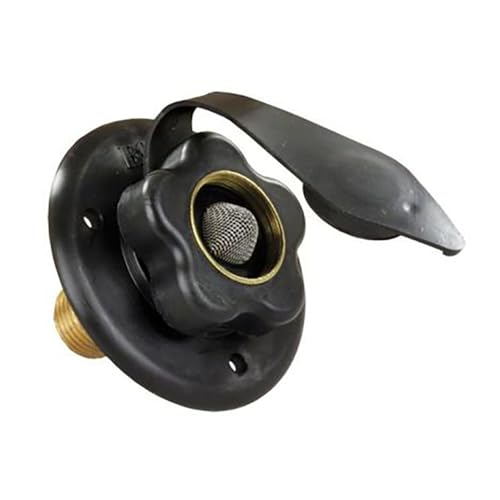 JR Products 160-85-A-36-A Black City Water Flange with 1/2" MPT - color: Black, size: Standard