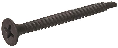 The Hillman Group 47115 8 x 3-Inch Self Drilling Drywall Screw Number 2 Self Drilling Point,Black Phosphate