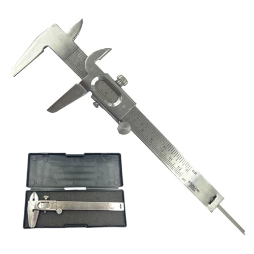 Quality Non Digital Vernier Caliper- Professional Metric -Imperial Measuring System Tools for Inside, Outside, Depth & Step Measurements (Stainless Steel Body)