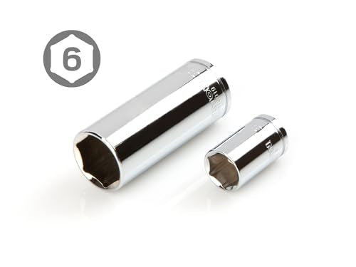 TEKTON 3/8 Inch Drive 6-Point Socket and Ratchet Set, 46-Piece (5/16-3/4 in., 8-19 mm) | SKT15301 (Pack of 4) - size: 46-Piece (8-19 mm) - Pack of 4