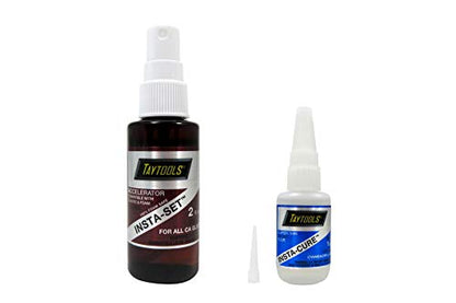 Bob Smith Industries Combo Pack with 1 OZ Thin Viscosity Insta-Cure TM Cyanoacrylate CA Super Glue and 2 OZ Accelerator Insta-Set TM