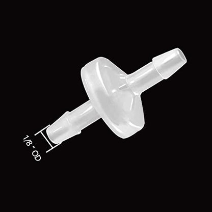 One Way Check Valve, 1/8"(3MM) Hose Barb Non Return (Pack of 3) - size: 1/8 Inch