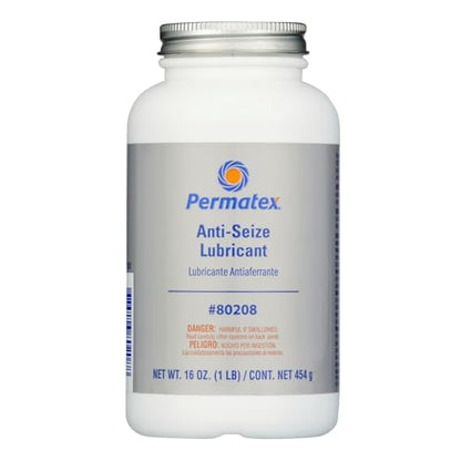 Permatex 80208 Anti-Seize Lubricant with Brush Top Bottle, 16 oz., Silver - size: 16 Oz. (Pack of 1)