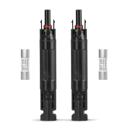 CNLonQ 15A Solar Fuse Holder Inline IP67 Waterproof Outdoor with 10x38mm Fuse for Solar Panel and Solar Controller DC1000V 2pcs - size: 15A 2Pcs