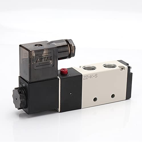 Solenoid Valve 1/4"PT Pneumatic AirTAC 4V210-08 Air 12V/24V/110V/220V Single Coil Pilot-Operated Electric 2 Position 5 Way Connection Type(4V210 PT1/4, DC12V) - size: 4V210 PT1/4, style: DC12V