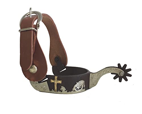 AJ Tack Praying Cowboy Antique Brown Spur Package - size: Ladies