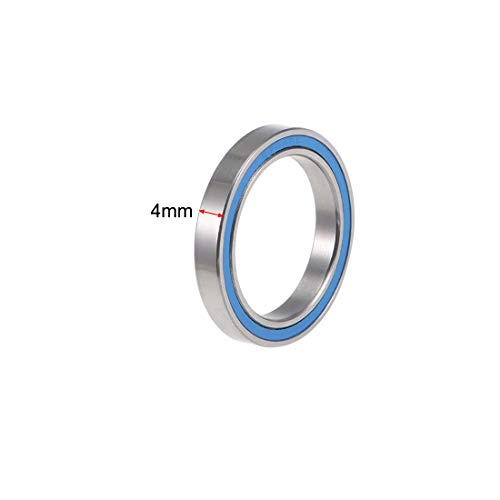 uxcell 6704-2RS Deep Groove Ball Bearings 20mm x 27mm x 4mm Double Sealed Chrome Steel Blue Cover P6(ABEC3) 2pcs - size: 20x27x4mm