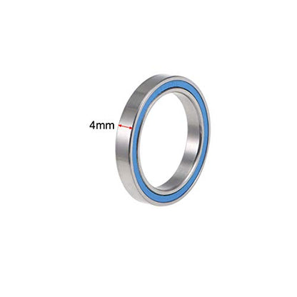 uxcell 6704-2RS Deep Groove Ball Bearings 20mm x 27mm x 4mm Double Sealed Chrome Steel Blue Cover P6(ABEC3) 2pcs - size: 20x27x4mm