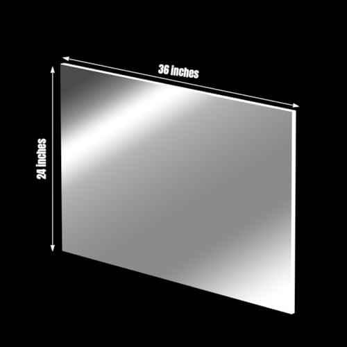 2PACK Plexiglass Sheets 24×36×1/4 Inch Thick Clear Acrylic Sheets Plastic Sheets Panels for DIY Projects, Art, Display Use - size: 1/4''