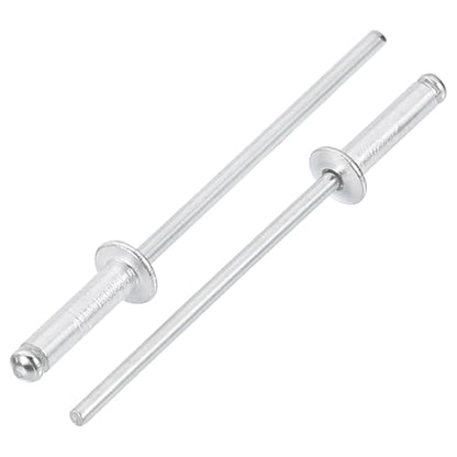 uxcell 100Pcs 3/32" x3/8" Aluminum Blind Rivets Dome Head Long Split Rivets - size: 3/32"x3/8"