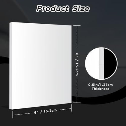 HDPE Sheet 1/2" Thick - 6"x6" HDPE Plastic Sheet, White Plastic Sheet for Crafts, DIY Projects, and Industrial Use - size: 6" x 6"