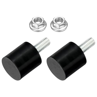 uxcell 2Pcs M4 Thread Rubber Mounts, Vibration Isolators, Cylindrical Shock Absorber with Studs 15 x 15mm with Non-Slip Nuts - size: M4 x 15 x 15mm