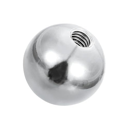 PATIKIL M6 x 25mm Ball Nuts Knob, 304 Stainless Steel Round Solid Silver Light Fixture Decorative Screw Cap Cover Machinery Hardware - size: M6x25mm