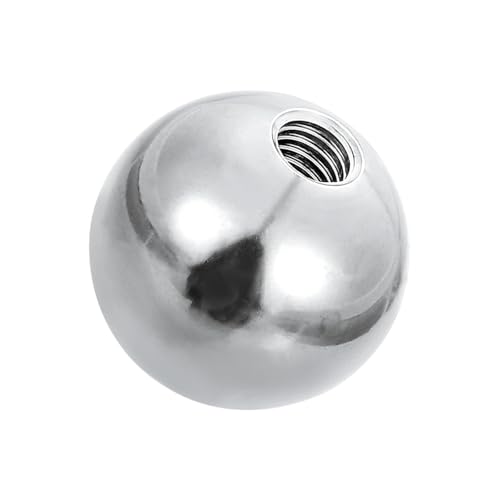PATIKIL M6 x 25mm Ball Nuts Knob, 304 Stainless Steel Round Solid Silver Light Fixture Decorative Screw Cap Cover Machinery Hardware - size: M6x25mm