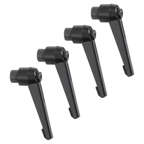 uxcell 4Pcs M8 Adjustable Knobs Handle Female Thread Push Button Ratchet Quick Release Locking Rotating Bolt for Lathe Machinery, Black - size: M8