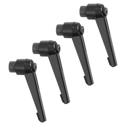uxcell 4Pcs M8 Adjustable Knobs Handle Female Thread Push Button Ratchet Quick Release Locking Rotating Bolt for Lathe Machinery, Black - size: M8