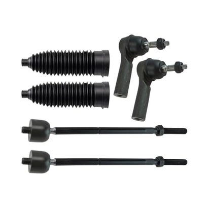 TRQ Front Steering Kit Steering Rack & Pinion Bellow Tie Rod - style: PSA27952