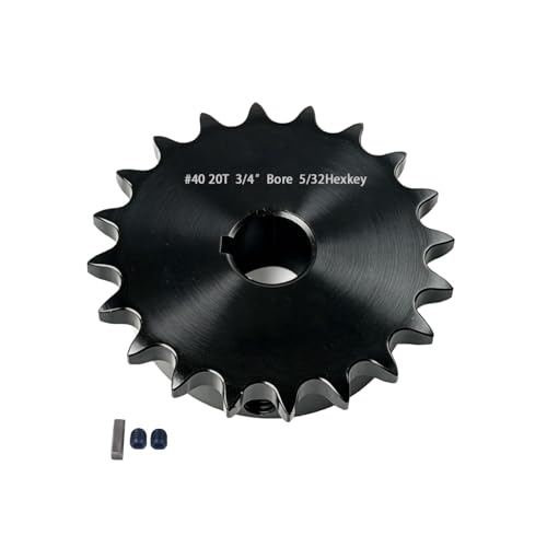 #40 Sprocket 20T 3/4" Bore Hardened Black Oxide - size: 20 teeth, style: 3/4" in bore