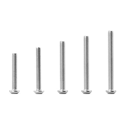 M4 x 20mm 25mm 30mm 35mm 40mm Button Head Socket Cap Screws Bolts, 304 Stainless Steel, Machine Fully Threaded, Metric Allen Hex Drive, Bright Finish, Assortment Kit 50PCS - size: M4 x 20/25/30/35/40mm (50PCS)