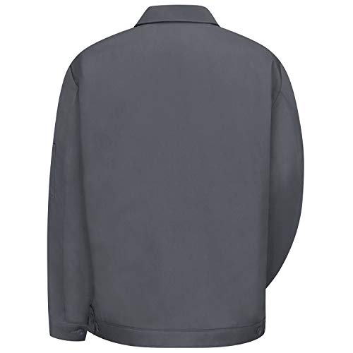 Red Kap Men's Slash Pocket Jacket - color: Charcoal, size: Small