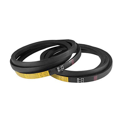 uxcell B71 V-Belts 71" Pitch Length, B-Section Rubber Drive Belt 2pcs - size: 71"