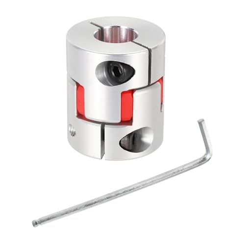 MECCANIXITY 7mm-13mm Aluminium Plum Flexible Shaft Coupling w Hex Wrench - size: 7mm to 13mm