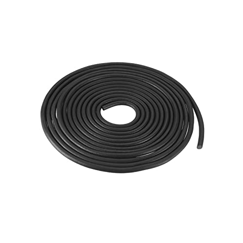 uxcell Nitrile Rubber Round Seal Strip, 4mm(5/32") Diameter 8 Meters (26.25Ft) Long Hard Solid Rubber Weather Stripping for DIY Gasket, Industrial Equipment, and Furniture - size: 4mmx8m