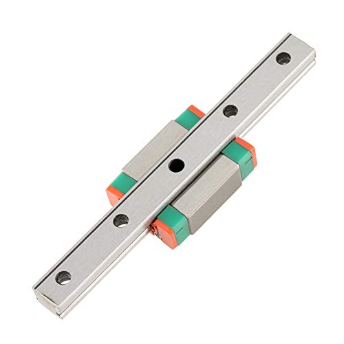 Mini Linear Slide, LWL7B Miniature Bearing Steel Linear Rail Linear Slide Rail 7mm Width with Slide Block (70MM)