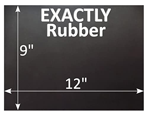 Silicone Gasket Sheet, 1/16 x 9 x 12 Inch Commercial Grade, Made in the USA, Black Rubber, High Temp Gasket Material for Automotive, Marine, DIY Sealing, Crafts, Pads, Vibration,