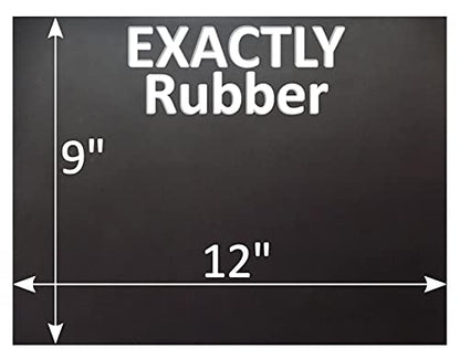 Silicone Gasket Sheet, 1/16 x 9 x 12 Inch Commercial Grade, Made in the USA, Black Rubber, High Temp Gasket Material for Automotive, Marine, DIY Sealing, Crafts, Pads, Vibration,