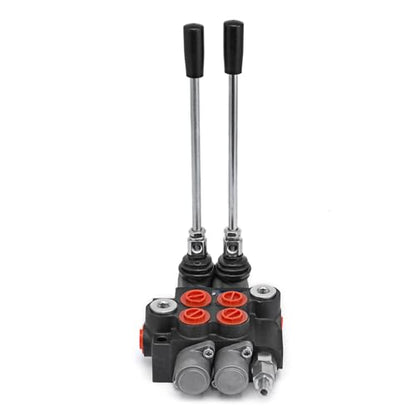 Vevor 2 Spool Hydraulic Directional Control Valve Double Acting Control Valve 11 GPM 3600 PSI SAE Port for Tractors Loaders Tanks Black