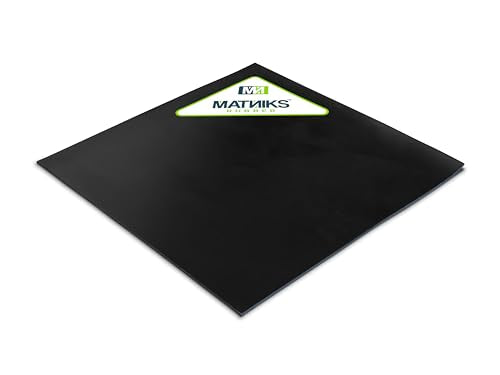 MATNIKS Nitrile Rubber Sheet (NBR) -12in x12in x 1/8” Thick, Fuel and Oil Resistant, Shore A60 Hardness, Black Smooth Finish, Ideal for Gaskets, Sealing, Automotive, Machinery, Plumbing, DIY Projects - size: 12x12x1/8-inch Black