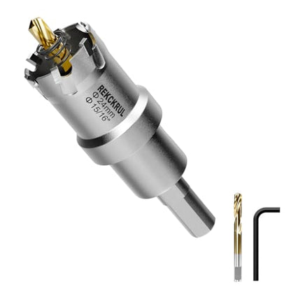 15/16" (24mm) TCT Carbide Hole Saw Kit for Metal - size: 24mm | 15/16“