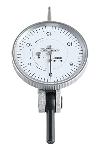 Accusize Industrial Tools 0.060'' by 0.0005'' (Range by Graduation) Horizontal Test Indicator with 1.5'' Dial Diameter, 0511-2001