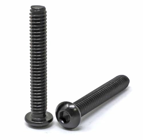 iexcell 25 Pcs 1/4-20 x 1-3/4" Stainless Steel 304 Hex Socket Button Head Cap Screws Bolts, Black Oxide Finish, with Hex Key Spanner - size: 1/4-20 x 1-3/4"