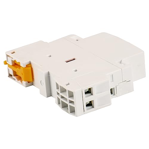 BAOMAIN 220V 2-Pole 25A Manual/Auto AC Contactor, 2NC, DIN Rail Mount