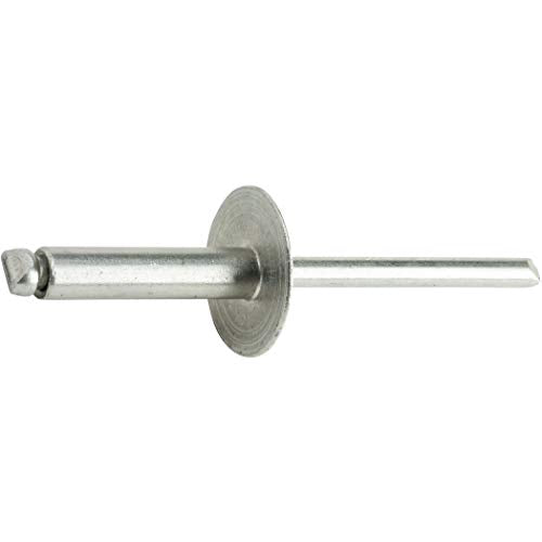 Fastenere Large Flange Pop Rivets - 1/8" x 1/2" (25 Pack) Heavy Duty, Stainless Steel Blind Rivets, Open End 4-8 Grip Range .376" - .500", Corrosion Resistant, High Tensile & Shear Strength - size: 1/8" x 1/2" (4-8) (25 Pack)