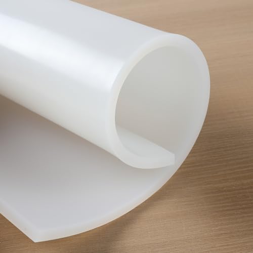WochiTV Translucent Silicone Rubber Sheet, 12" Wide x 1/4" Thick x 12" Long Heat Resistant Rubber Mat for DIY Gaskets Material, Pads, Sealing, Cushion, Microwave Oven Protection - color: 1/4" Thick, size: 12” x 12"