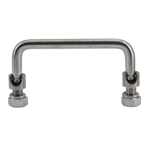 (2 Pieces) 100mm Foldable Pull Handle Cabinet Knob 304 Stainless Steel Industrial U-Shaped Handle for Distribution Box,Tool Box - color: 100mm