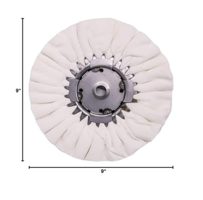Renegade Products 9" X 3" X 5/8" Airway Buffing Wheel for Metal Polishing Aluminum & Stainless Steel for Wheels, Tanks & Bumpers (Flannel)