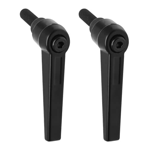 2pcs Adjustable Clamping Lever Knob, M8 x 25mm Male Thread Adjustable Handles Push Button Ratchet Lever Knob, Threaded Bolt Handle Replacement (Pack of 2) - size: M8 x 25mm (Pack of 2)