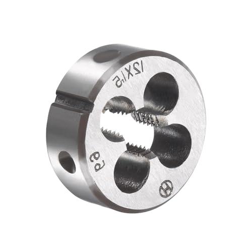 M12x1.5mm Metric Tap and Die Set,Machine Thread Screw Tap with Round Threading Die,Tap & Die Kit for Nut Screw Bolt Thread Repair - size: M12x1.5mm