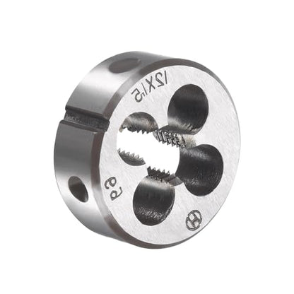 M12x1.5mm Metric Tap and Die Set,Machine Thread Screw Tap with Round Threading Die,Tap & Die Kit for Nut Screw Bolt Thread Repair - size: M12x1.5mm