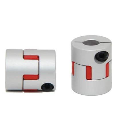 8mm to 10mm Bore Aluminium Plum Flexible Shaft Coupling Servo Stepper Motor Jaw D25xL30 Connector Flexible Shaft Couplers for 3D Printer/CNC Machine/DIY Encoder, 2pcs/Pack(8mmx10mm) - size: 8mmx10mm