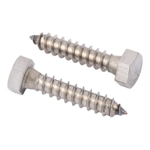 1/4 x 1-1/2 Stainless Lag Bolt (25-Pack) 18-8 Stainless Steel, Heavy Duty Hex Wood Lag Screw, ASME B18.2.1 Commercial/Industrial Grade by Makers Bolt - size: 1/4 x 1-1/2 (25 pack)