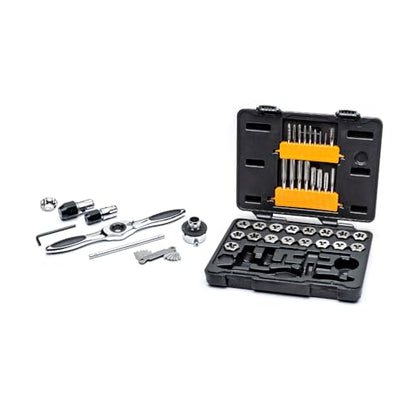 GEARWRENCH 42 Pc. SAE Ratcheting Tap and Die Set - 3885 - size: 42 PC, style: SAE